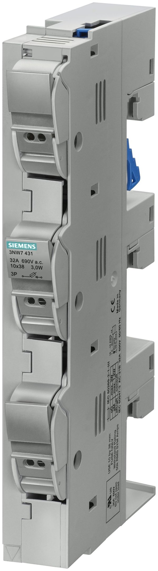 Siemens 3NW74310HG Sulakkeen pidike 30 A 600 V/AC 1 kpl