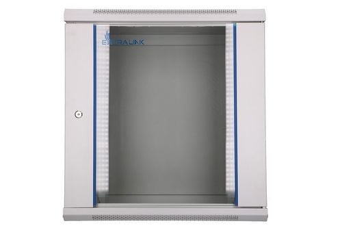 Extralink - Rack skap - 600x450 mm - veggmonterbar - grå - 12U - 19"