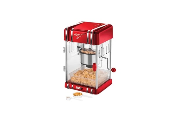 UNOLD 48535 Retro - Popcornmaskin - 300 W - röd metallic/transparent