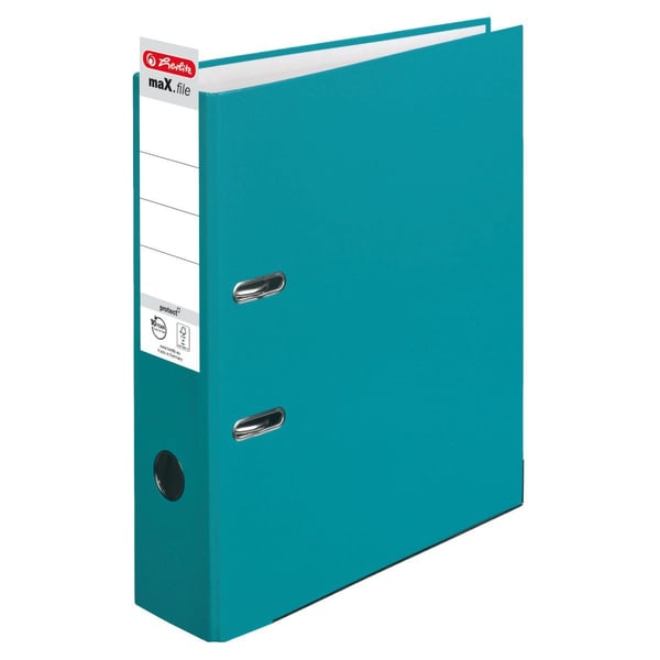 Herlitz maX.file, A4, D-rengas, Säilytys, Polypropeeni (PP), Turkoosi