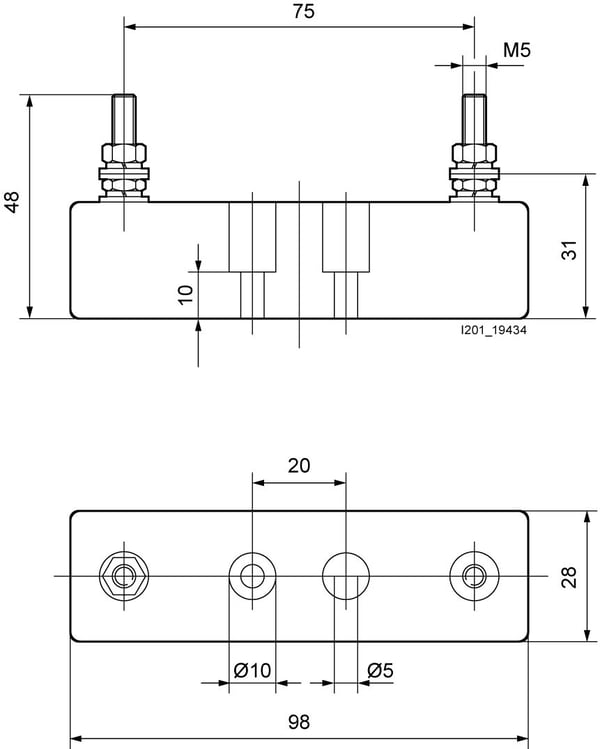 Siemens 3NH5723 sulakepidike (3NH5723), 50 A, 3 kpl, 183 g, 90 mm, 100 mm, 55 mm