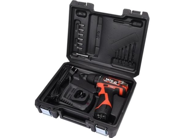 YATO YT-82901 porakone/ruuvinväännin 12 V 30 Nm, 1 x 2 Ah:n Li-ion-akku