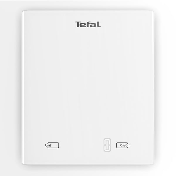 Tefal Essential BC5504V0, Elektronisk kjøkkenvekt, 5 kg, 1 g, Hvit, Herdet glass, Glass