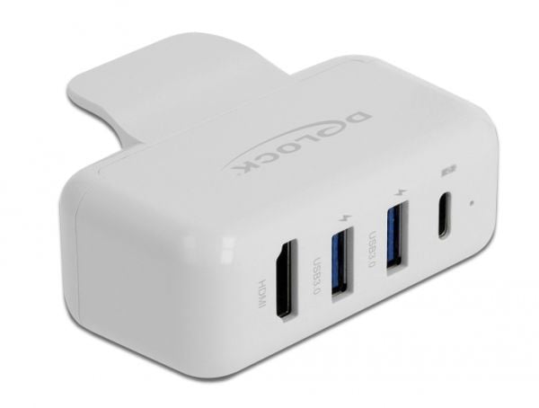 Delock Adapter for Apple power supply with PD and HDMI 4K - Dokkingstasjon - USB 3.0 - HDMI - for Apple USB-C (61 watt, 96 watt)