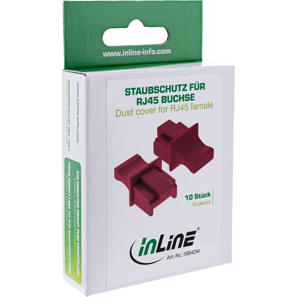 InLine 59942M, Röd, Plast, 15 x 25 x 10 mm, 605 mm, 105 mm, 20 mm