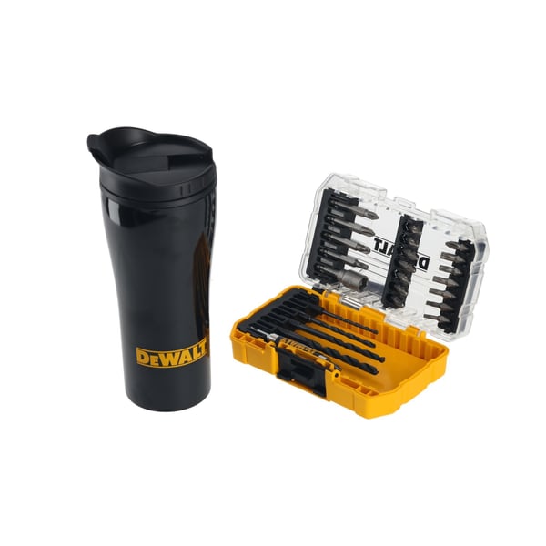 DeWALT DT70707-QZ Borr-/Bitssats - 25 delar + Termomugg