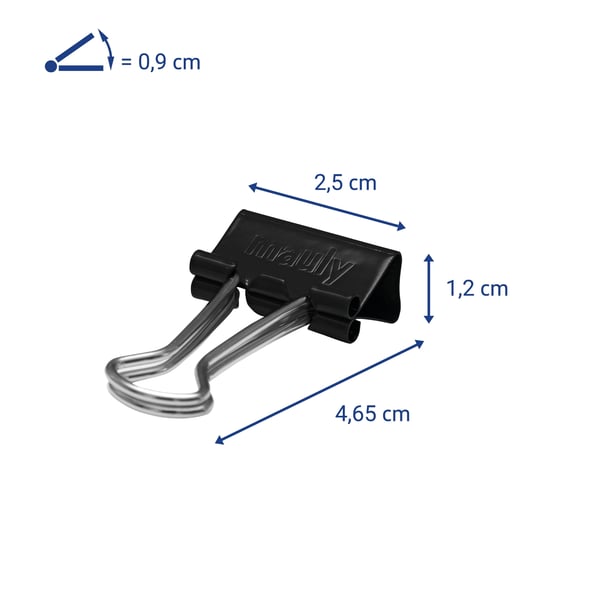 MAUL 2142590, Terästä, Musta, 2,5 cm, 90 arkkia, 12 kpl