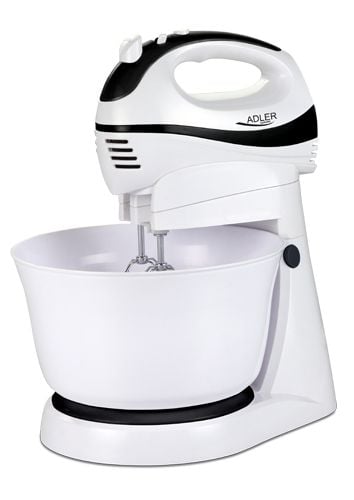 Adler AD 4206, Seisova tehosekoitin, Musta, Valkoinen, Sekoitus, Muovi, 300 W, 2,2 kg