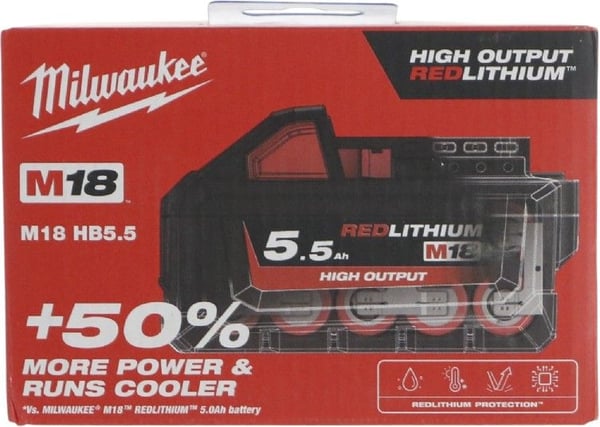 Milwaukee Milwaukee M18HB5.5 18V 5.5 Ah High Output Battery