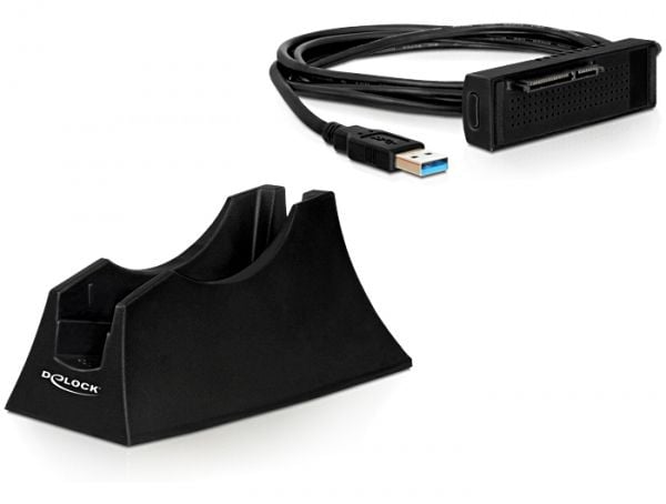 Delock Dockingstation SATA HDD > USB 3.0 - Kontrollerkort - 2,5 tum/3,5 tum delad - SATA 6Gb/s - USB 3.0