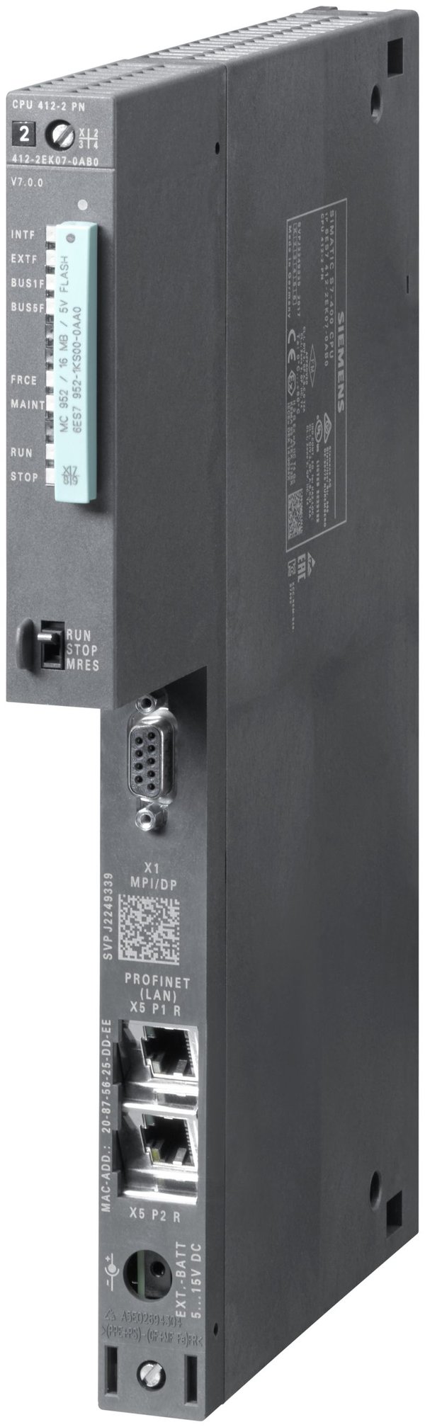 Siemens 6ES7412-2EK07-0AB0 6ES74122EK070AB0 PLC-centralbyggegruppe