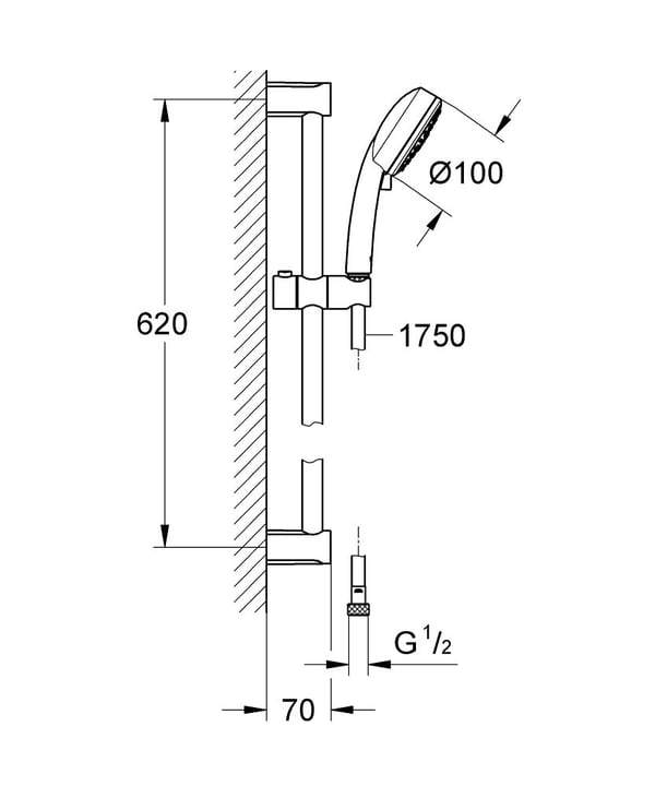 GROHE Tempesta Cosmopolitan 100, 1 styck
