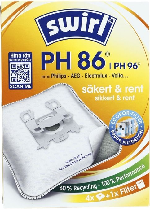 Dammsugarpåsar PH86/PH96 4P  - 3 pakker