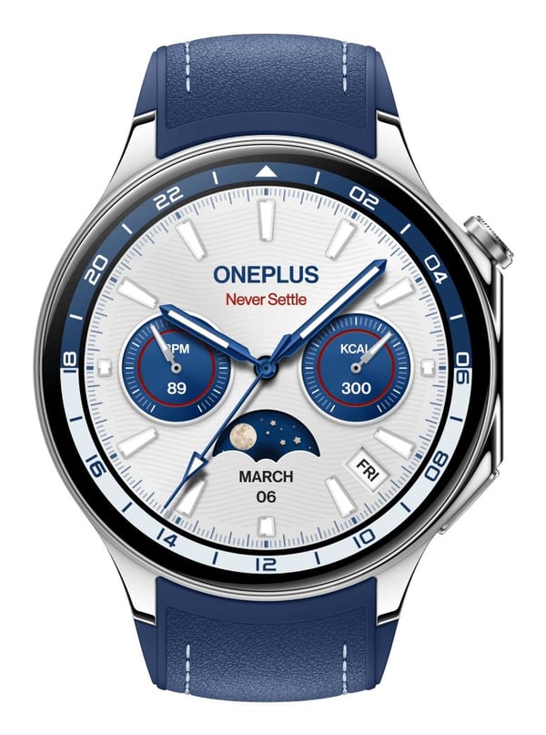 OnePlus Watch 2 älykello 46 mm 1,43" 32 GB, Nordic Blue