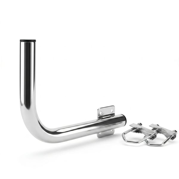 Extralink B300 BALCONY HANDLE WITH U-BOLTS M8 LEWY, Rustfritt stål, Vinkelbrakett, 12 kg, Stål, Generelle formål, Galvanisert belegg, Sinkbelegg