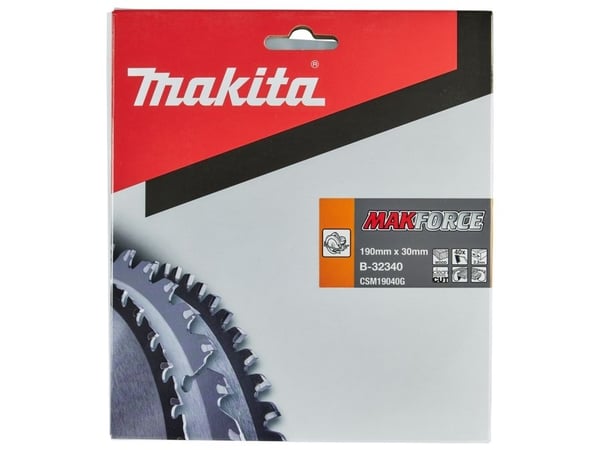 Makita MAKFORCE - Cirkelsågblad - för trä - 190 mm - 40 tänder