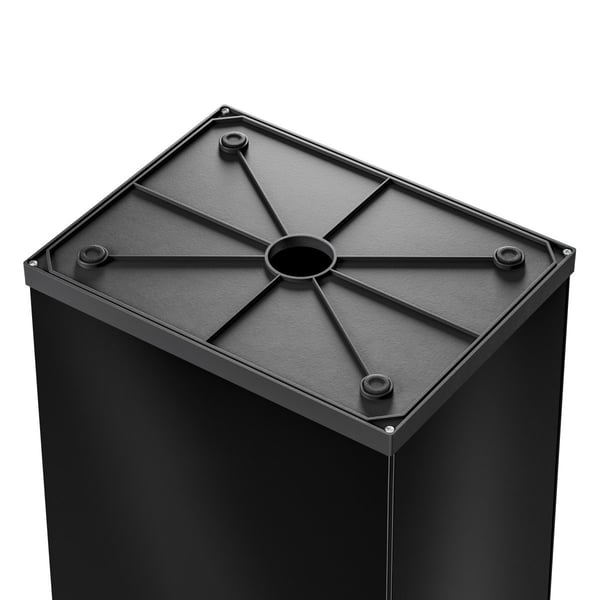 Hailo Big-Box Swing L 0840-141 Jäteastia 35 l Teräslevy (S x K x S) 339 x 545 x 260 mm Musta Itsesulkeutuva saranoitu kansi 1 kpl