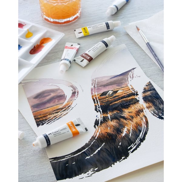 Faber-Castell Creative Studio - Färguppsättning - 12-piece - vattenfärg - 12 färger - blandfärger - 9 ml