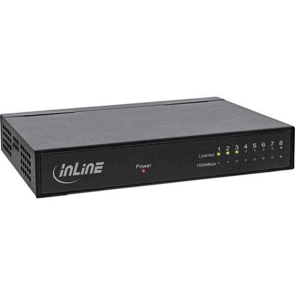 InLine 32308M, Gigabit Ethernet (10/100/1000), Full tosidig, Kan monteres på vegg