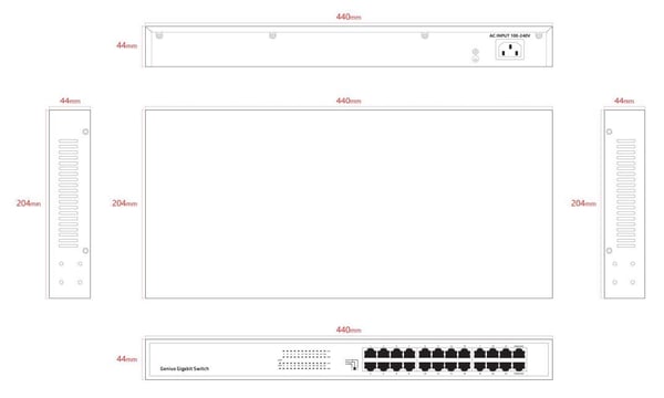 Lanview - Switch - smart - 24 x 10/100/1000 - stasjonær, rackmonterbar