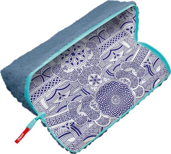 Maped 931905, Mjukt pennfack, Polyester, Blå, Monokromatiskt, 300 D, Dragkedja