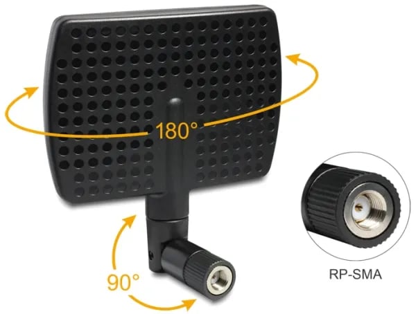 Delock RP-SMA WLAN Antenna - Antenne - Wi-Fi - 5 dBi, 7 dBi - direksjonal
