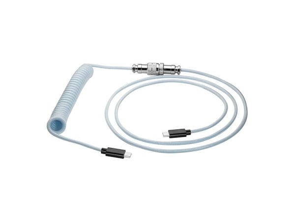Akyga AK-USB-49 - USB-kabel - USB-C (hann) til USB-C (hann) - USB 2.0 - spiralkabel - blå