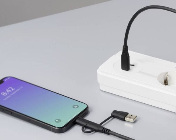Renkforce RF-6615910, 3 m, USB C, USB C, USB 2.0, Sort