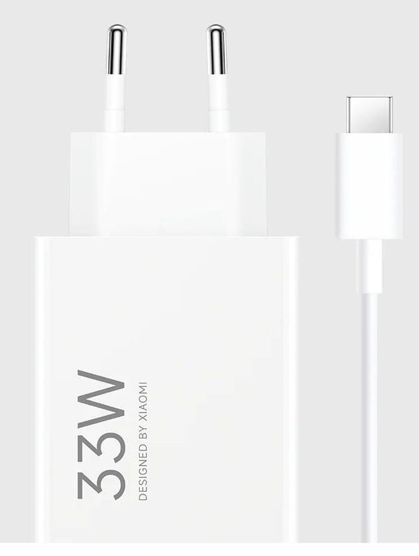 Xiaomi MDY-16-EF vegglader 33W USB-A, hvit + 3A USB-C-kabel