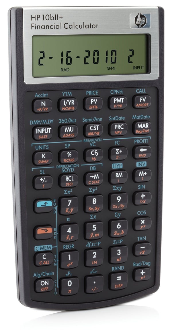 Hewlett-Packard HP 10bII+ finansräknare LCD 12 siffror batteri (NW239AA#UUZ)