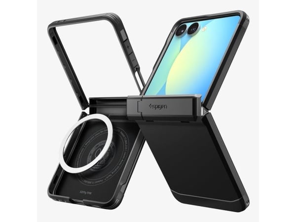 Spigen Tough Armor Pro, deksel, Samsung, Galaxy Z Flip 7, 17,3 cm (6,8"), Sort