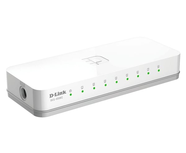 D-Link DES 1008C - Switch - ikke-styrt - 8 x 10/100