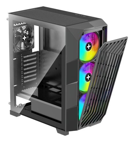 Xilence Performance A+ BREEZE II, Midi Tower, PC, Svart, ATX, micro ATX, Mini-ITX, SPCC, Härdat glas, Spela