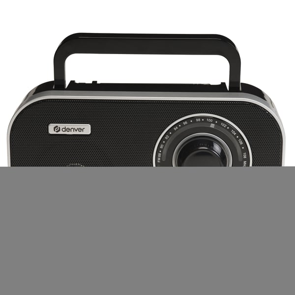 Denver TR-51 FM-radio med analog tuning, svart
