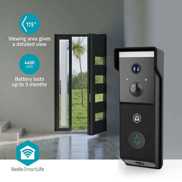 Nedis SmartLife videodörrklocka | batteri | 2x Full HD 1080p