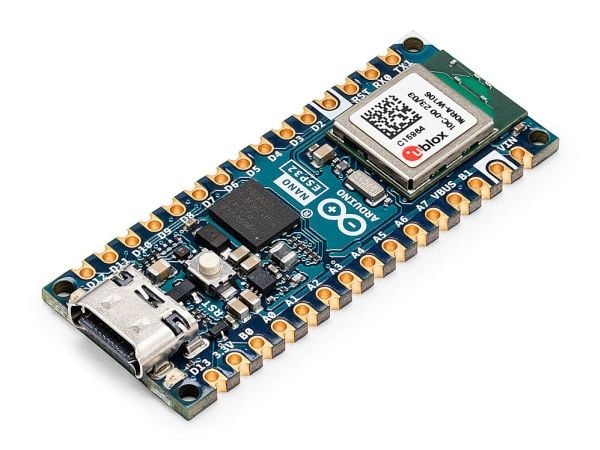Arduino Nano ESP32, 240 MHz, u-blox NORA-W106, 128 MB, 512 KB, Arduino, Datamodul