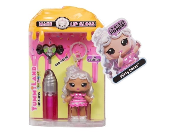 MGA Entertainment Yummiland Lip Gloss Doll Sour Sweeties - Misty Cakes, Minidocka, Flicka, 4 År, Pojke/flicka, Multifärg