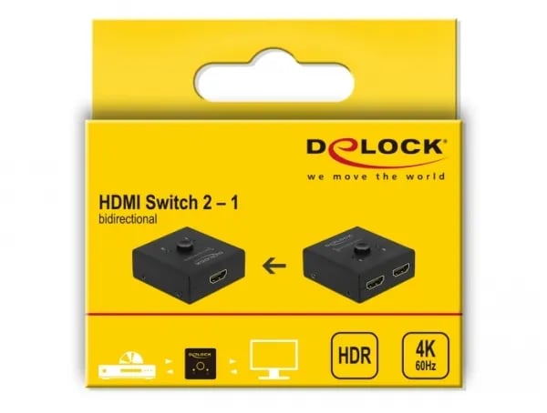 DeLOCK 64072, HDMI, Musta, 60 Hz, 3840 x 2160, 3840 x 2160 pikseliä, 530 mm