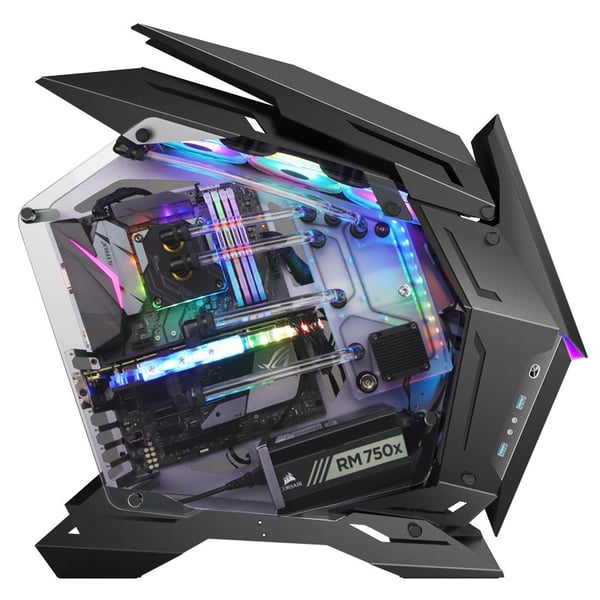 Jonsbo MOD3 Full Tower PC-kabinett ATX, EATX, ITX, micro ATX, herdet glass, svart