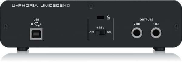 Behringer UMC202HD -liitäntä äänen tallennukseen
