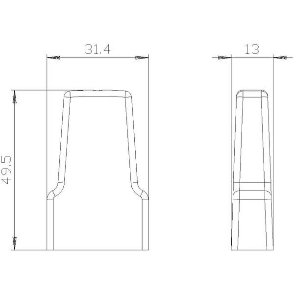 Siemens 3VA9487-0SC10 effektkontakt-tilbehør (1 stk.) (B x H x T) 31,4 x 49,5 x 13 mm
