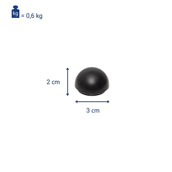 MAUL 6175090, Whiteboard-magnet, Svart, Plast, 30 mm, 30 mm, 20 mm