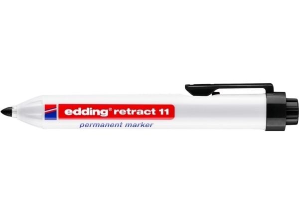 edding retract 11 - Markering - permanent - svart - 1.5-3 mm - indragbar