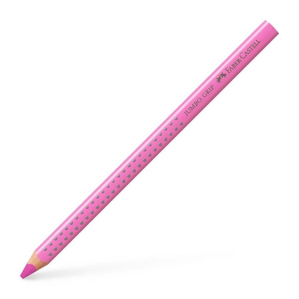 Fargeblyant, Faber-Castell Grip, JUMBO, lys magenta, trekantet - (12 stk.)