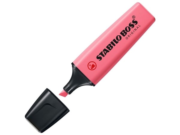STABILO Boss Original Pastel, 1 styck, Rosa, Mejselspets, Svart, Rosa, Plast, Rektangel