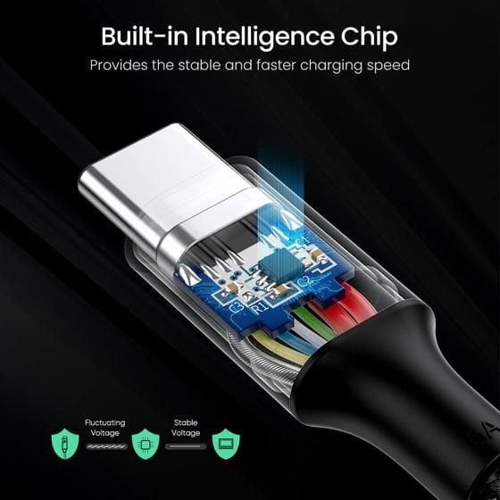 Ugreen - USB-kabel - USB-C (hann) til USB-C (hann) - 20 V - 5 A - 1.83 m - USB Power Delivery (100 W) - svart