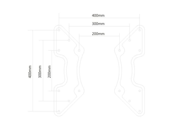 Neomounts FPMA-VESA440 - Monteringskomponent (VESA-adapterplate) - for LCD-skjerm - svart - skjermstørrelse: 27"-60"
