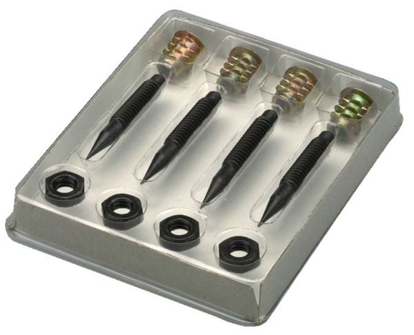 Monacor SPS-45/SW, 4 stykker, Sort, 8 mm, 44 g
