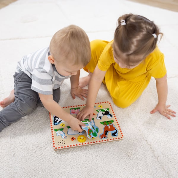 Melissa & Doug lydpuslespill, 8 stk., gårdsdyr, 2 år