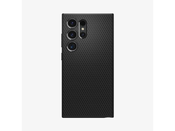 Spigen Liquid Air - Baksidesskydd för mobiltelefon - termoplastisk polyuretan (TPU) - mattsvart - för Samsung Galaxy S24 Ultra